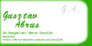 gusztav abrus business card